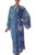 Women's Hand Made Batik Robe 'Blue Baliku'