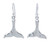 Sterling Silver Dangle Earrings from Thailand 'Glistening Whale'