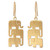 Gold Vermeil Dangle Earrings 'Elephant Stack' Gold Vermeil Dangle Earrings 'Elephant Stack'