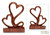 Carved Wood Romantic Sculpture 'Two Hearts' Carved Wood Romantic Sculpture 'Two Hearts'