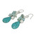Handcrafted Turquoise Colored Dangle Earrings 'Bluebells'