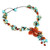 Agate and Carnelian Y Necklace 'Summer Flower' Agate and Carnelian Y Necklace 'Summer Flower'