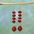 Carnelian dangle earrings 'Fire Fall' Carnelian dangle earrings 'Fire Fall'
