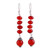 Carnelian dangle earrings 'Fire Fall' Carnelian dangle earrings 'Fire Fall'