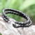 Men's Black Leather Bracelet 'Warrior' Men's Black Leather Bracelet 'Warrior'