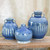Celadon Ceramic Blue Vases (Set of 3) 'Sawankhalok Sky' Celadon Ceramic Blue Vases (Set of 3) 'Sawankhalok Sky'