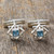 Artisan Crafted Sterling Silver Blue Topaz Cufflinks 'Starstruck' Artisan Crafted Sterling Silver Blue Topaz Cufflinks 'Starstruck'