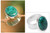 Hand Crafted Sterling Silver and Chrysocolla Ring 'Encounter'