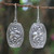 Sterling silver flower earrings 'Elephant Roses'
