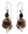 Handcrafted Sterling Silver Garnet and Pearl Earrings 'Modern Romance' Handcrafted Sterling Silver Garnet and Pearl Earrings 'Modern Romance'