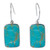 Turquoise Sterling Dangle Earrings 'Caribbean Mosaic'