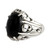 Men's Sterling Silver and Onyx Ring 'Music of the Night' Men's Sterling Silver and Onyx Ring 'Music of the Night'