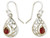 Earrings with Garnet and Sterling Silver Handmade in India 'Lace Halo' Earrings with Garnet and Sterling Silver Handmade in India 'Lace Halo'