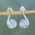 Blue Topaz Earrings in Sterling Silver Modern Jewelry 'Sky Droplet'