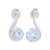 Blue Topaz Earrings in Sterling Silver Modern Jewelry 'Sky Droplet'
