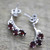 Sterling Silver and Garnet Earrings Artisan Jewelry 'Bright Blossoms' Sterling Silver and Garnet Earrings Artisan Jewelry 'Bright Blossoms'