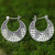 Hand Crafted Sterling Silver Hoop Earrings 'Crescent'