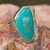 Unique Taxco Silver Cocktail Natural Turquoise Ring 'Taxco Moon' Unique Taxco Silver Cocktail Natural Turquoise Ring 'Taxco Moon'