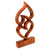 Suar Wood Heart Sculpture 'Upside Down Love' Suar Wood Heart Sculpture 'Upside Down Love'