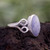 Handcrafted .925 Silver and Lilac Jade Ring 'Two Hearts in Lilac' Handcrafted .925 Silver and Lilac Jade Ring 'Two Hearts in Lilac'