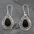 Handmade Sterling Silver and Onyx Indian Earrings 'Palace Memories' Handmade Sterling Silver and Onyx Indian Earrings 'Palace Memories'