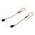 Handmade Gold Plated Silver Garnet Dangle Earrings 'Lanna Chimes' Handmade Gold Plated Silver Garnet Dangle Earrings 'Lanna Chimes'