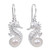 Unique Sterling Silver and Pearl Dangle Earrings 'Sea Horse Treasure' Unique Sterling Silver and Pearl Dangle Earrings 'Sea Horse Treasure'