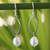 Sterling Silver and Pearl Dangle Earrings 'Dragon Love' Sterling Silver and Pearl Dangle Earrings 'Dragon Love'
