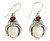 Sterling Silver and Garnet Dangle Earrings 'Royal Romance' Sterling Silver and Garnet Dangle Earrings 'Royal Romance'