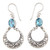 Unique Sterling Silver and Blue Topaz Dangle Earrings 'Sumatra Moons' Unique Sterling Silver and Blue Topaz Dangle Earrings 'Sumatra Moons'