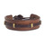 Men's Handcrafted Leather Wristband Bracelet 'Stand Alone in Brown' Men's Handcrafted Leather Wristband Bracelet 'Stand Alone in Brown'