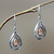 Gold Plated and Sterling Silver Dangle Earrings 'April Sun' Gold Plated and Sterling Silver Dangle Earrings 'April Sun'