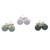 Handmade Sterling Silver Jade Stud Earrings (Set of 3) 'Maya Moons'