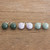 Handmade Sterling Silver Jade Stud Earrings (Set of 3) 'Maya Moons'