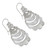Handcrafted Floral Sterling Silver Waterfall Earrings 'Catacos Rose'