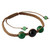 Green and Black Onyx Hand-braided Shambhala-style Bracelet 'Protective Tranquility'