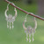Hand Crafted Taxco Sterling Silver Hoop Earrings 'Days of Sun'