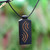Teakwood Pendant Necklace 'Positive Vibes'