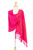 Unique Hot Pink Cotton Patterned Shawl Handwoven in Mexico 'Hot Pink  Zapotec Treasures'