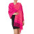 Unique Hot Pink Cotton Patterned Shawl Handwoven in Mexico 'Hot Pink  Zapotec Treasures'