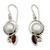 Pearl Garnet Earrings in Sterling Silver Jewelry 'Sublime Romance' Pearl Garnet Earrings in Sterling Silver Jewelry 'Sublime Romance'