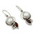 Pearl Garnet Earrings in Sterling Silver Jewelry 'Sublime Romance' Pearl Garnet Earrings in Sterling Silver Jewelry 'Sublime Romance'