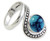 Sterling Silver and Reconstituted Turquoise Ring 'Sanur Swirl' Sterling Silver and Reconstituted Turquoise Ring 'Sanur Swirl'