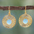 Gold Vermeil Blue Chalcedony Earrings 'Jaipur Suns'