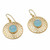 Gold Vermeil Blue Chalcedony Earrings 'Jaipur Suns'