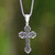 Sterling Silver Religious Cross Necklace 'Luminous Faith'