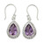 Amethyst and Sterling Silver Earrings from India Jewelry  'Mughal Mystique'