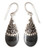Hematite and Rainbow Moonstone Silver Earrings 'Bali Mystique' Hematite and Rainbow Moonstone Silver Earrings 'Bali Mystique'