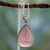 Rose Quartz and Sterling Silver Necklace Indian Jewelry 'Love Drop' Rose Quartz and Sterling Silver Necklace Indian Jewelry 'Love Drop'