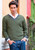 Men's Handcrafted Peruvian Alpaca Wool Solid Pullover 'Informal Green' Men's Handcrafted Peruvian Alpaca Wool Solid Pullover 'Informal Green'
